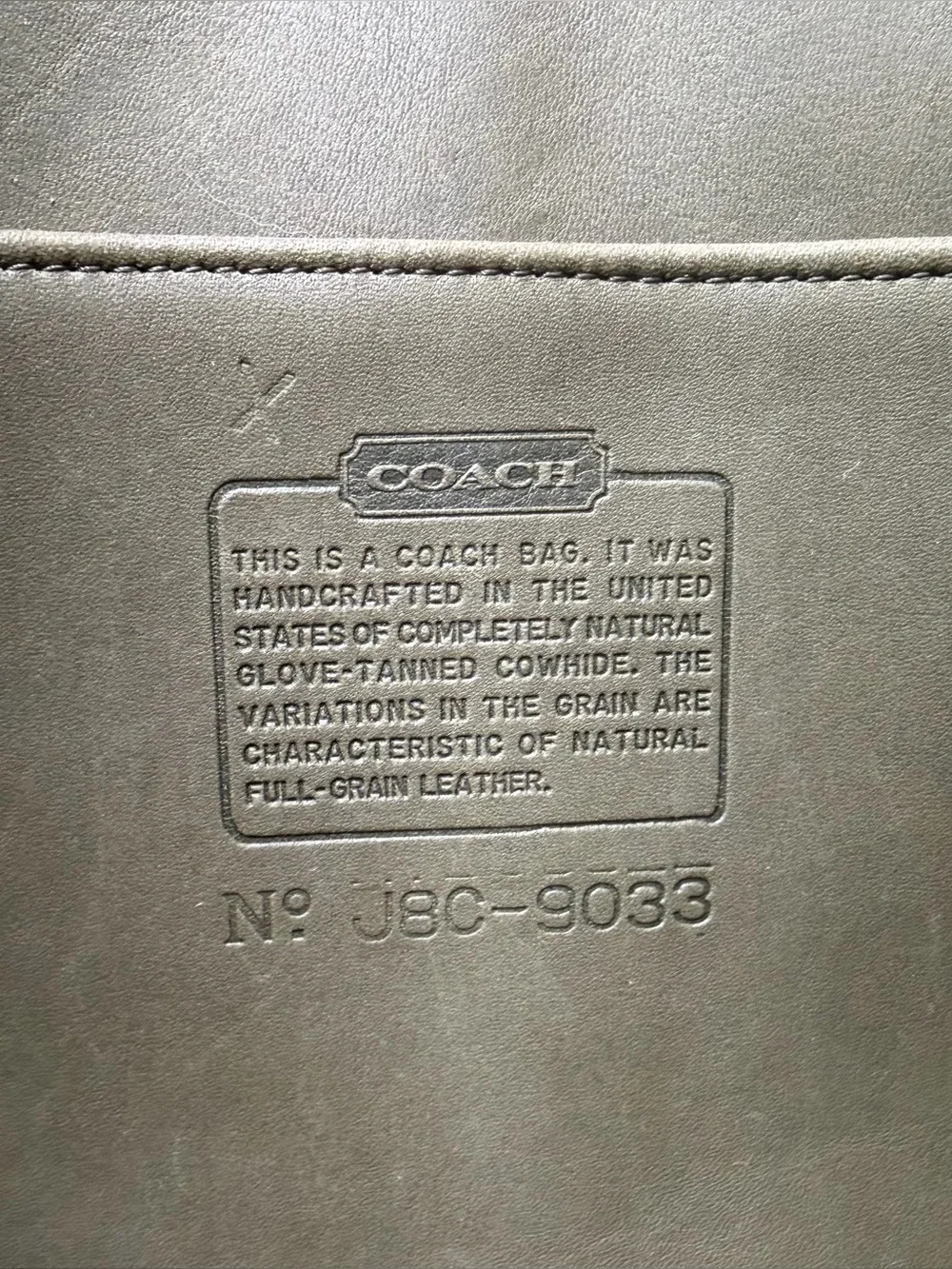RARE Coach Ergo Pocket Zip #9033 Loden Green Leather VTG 90s Hobo Shoulder Bag
